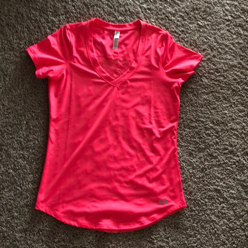 Under Armour Pink V-neck with See Through Back